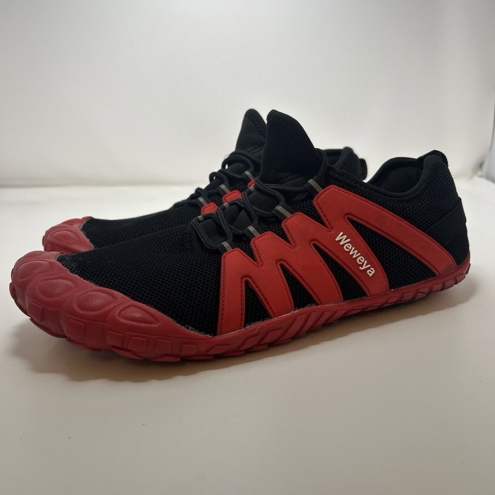 Weweya‎ Zero Drop Minimalist Barefoot Running Shoes Men's EU Size 44 US 11 Red